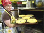 pies out of oven